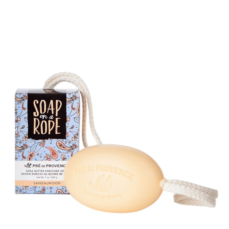 Pre de Provence Soap On a Rope, Sandalwood, 200 Gram - Image 1